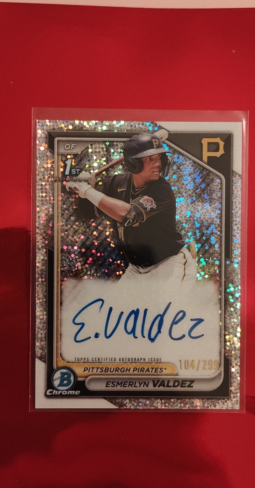 2024 Bowman - Chrome Autographs Esmerlyn Valdez #CPA-EV Speckle /299