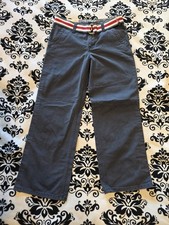 NWT Old Navy Khakis Plain Front Boys Sz 10 Blue School Uniform Pants Adjustable