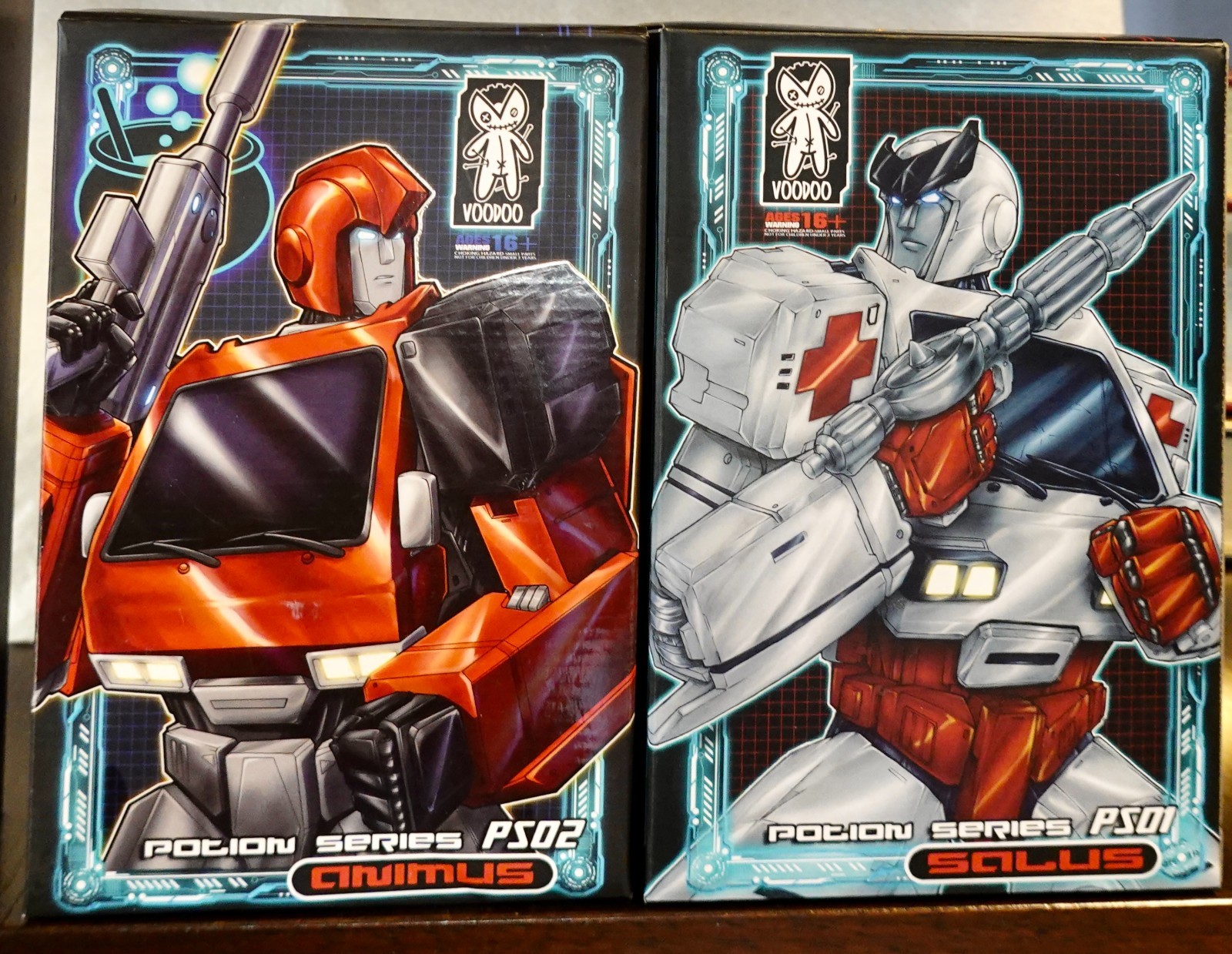 Voodoo Potion Series PS01 Salus & PS02 Animus Transformers. NEW Unsealed