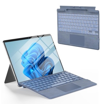Surface Pro Keyboard Blue, Wireless Ergonomic Type Cover for Microsoft Surface P