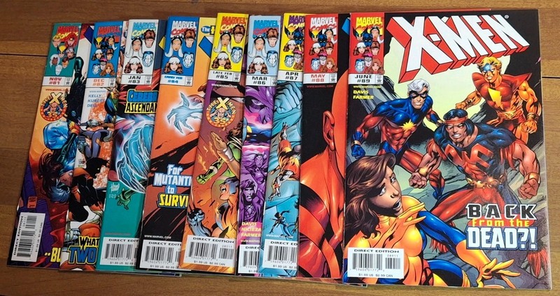 X-MEN 81-89 (1998-99) MAGNETO WAR, BACK FROM THE DEAD HUNT FOR XAVIER & MORE!