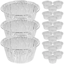 100 Pcs Tartlet Tins for Baking Aluminum Foil Muffin Egg Tool Cups