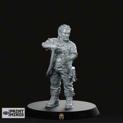 Tolliver Bar Keeper Miniature Sci-Fi Cantina NPC