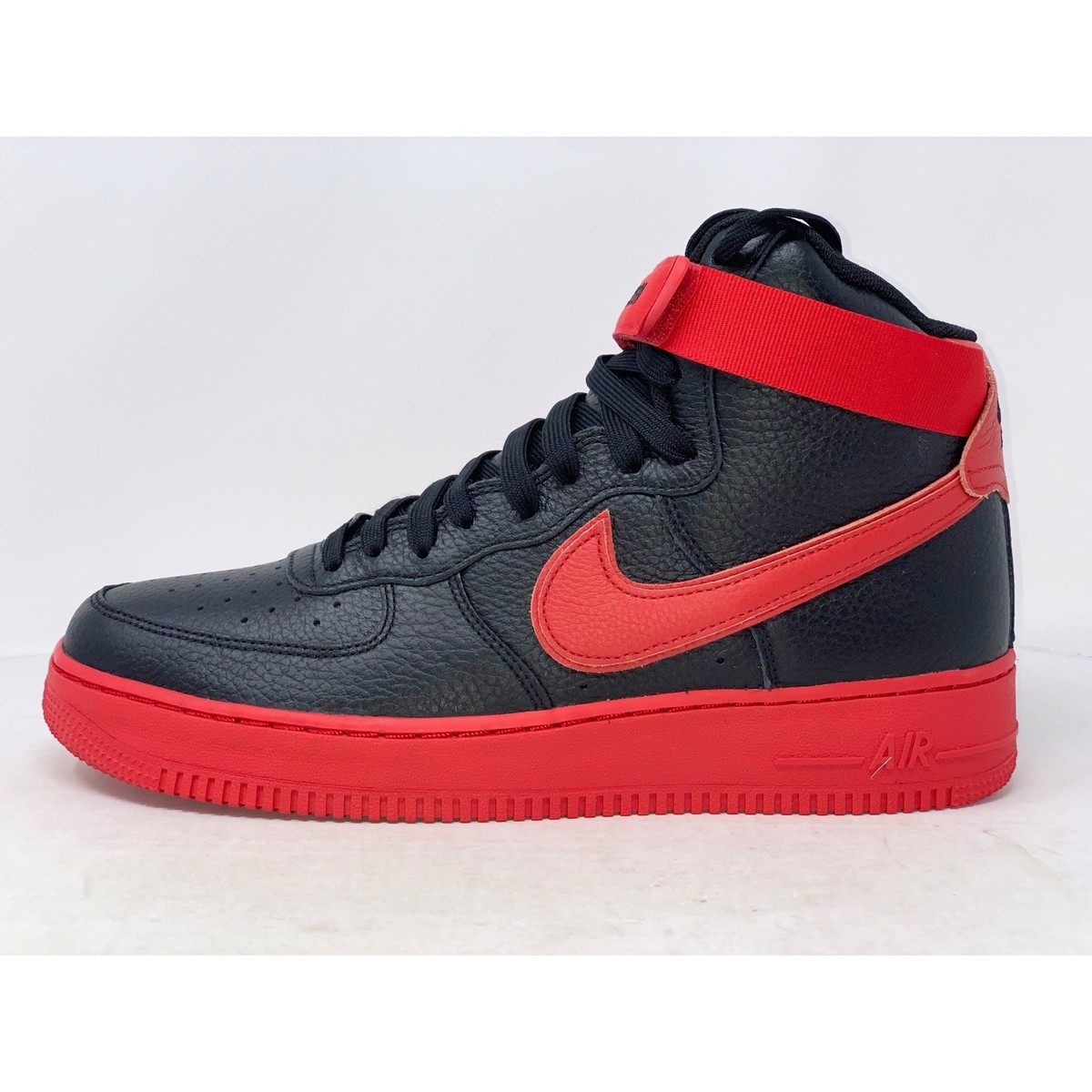 Nike By You Air Force 1 ハイカット ブラック/レッド Nike Air Force 1 High Red Black Sneakers, Size 12 / 10.5M BNIB