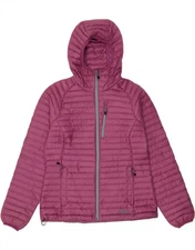 L.L.BEAN Womens Hooded Padded Jacket UK 14 Medium Purple Nylon CV04