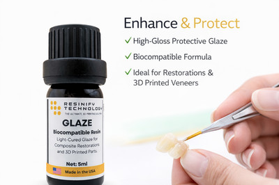 Resinify Glaze   All-Purpose Light-Cured Dental Glaze Resin | 5ml / 15ml Bottle