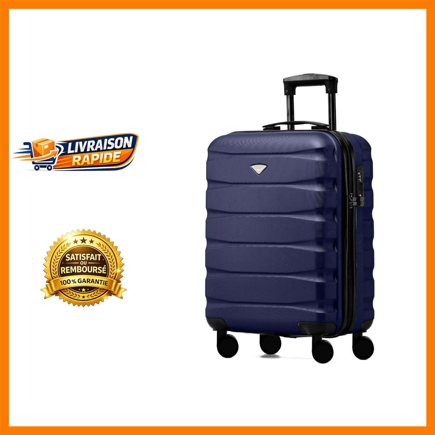 Valise de voyage 55x40x20cm premium Flight Knight élégante