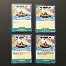 One Piece Coffin Boat OP14-039 Playset (x4) - The Azure Sea's Seven Warlords