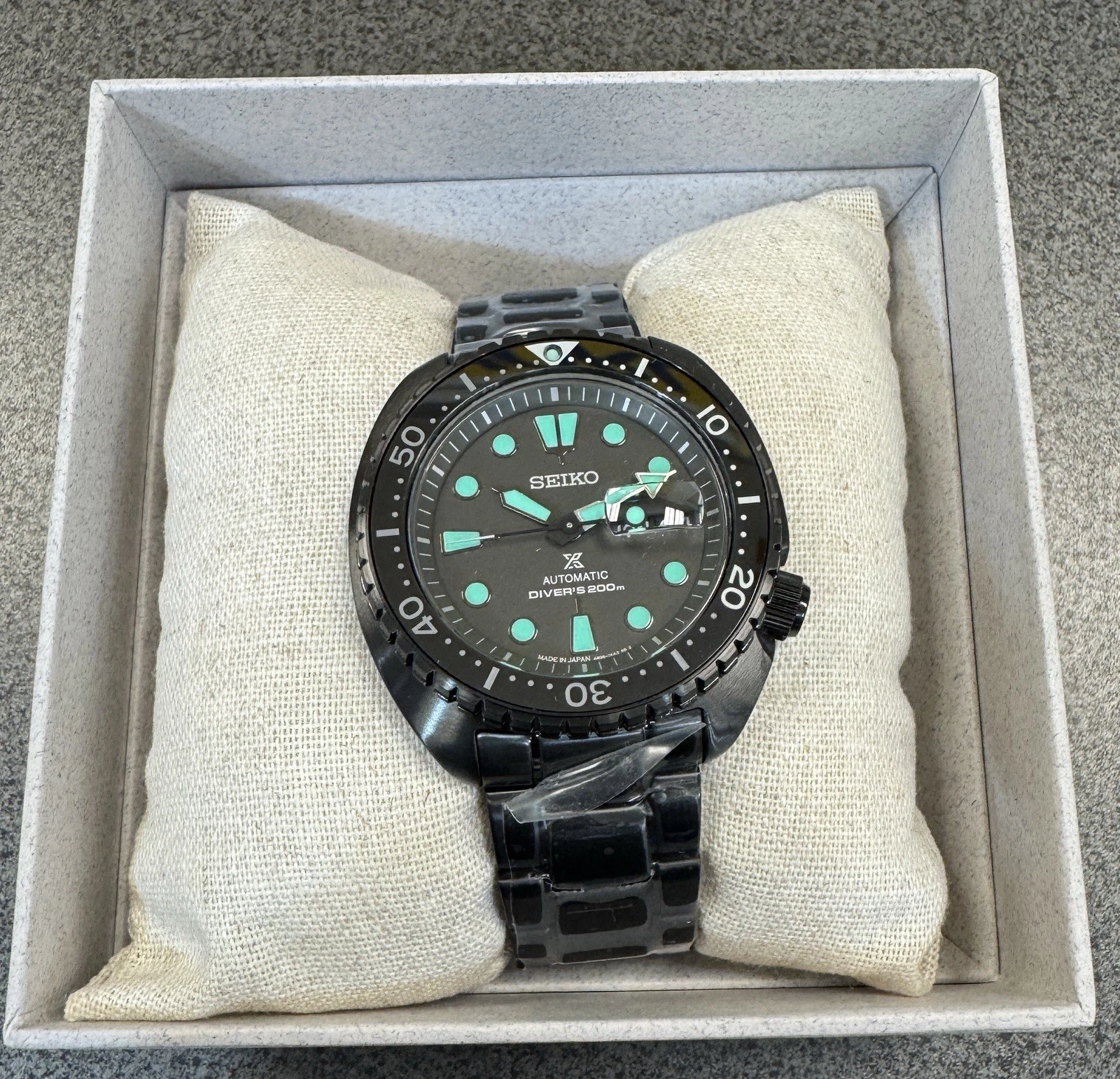 Seiko Men's Prospex King Turtle Black Automatic Watch SRPK43 Made In Japan New