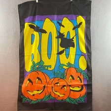 BOO Flying Witch Decorative Halloween Yard Flag 28 1/2 x 42”