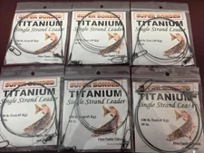 Super Bonded Titanium Leader 100 lb Test 48" Pack of 6 Finn-Tastic Canada BB