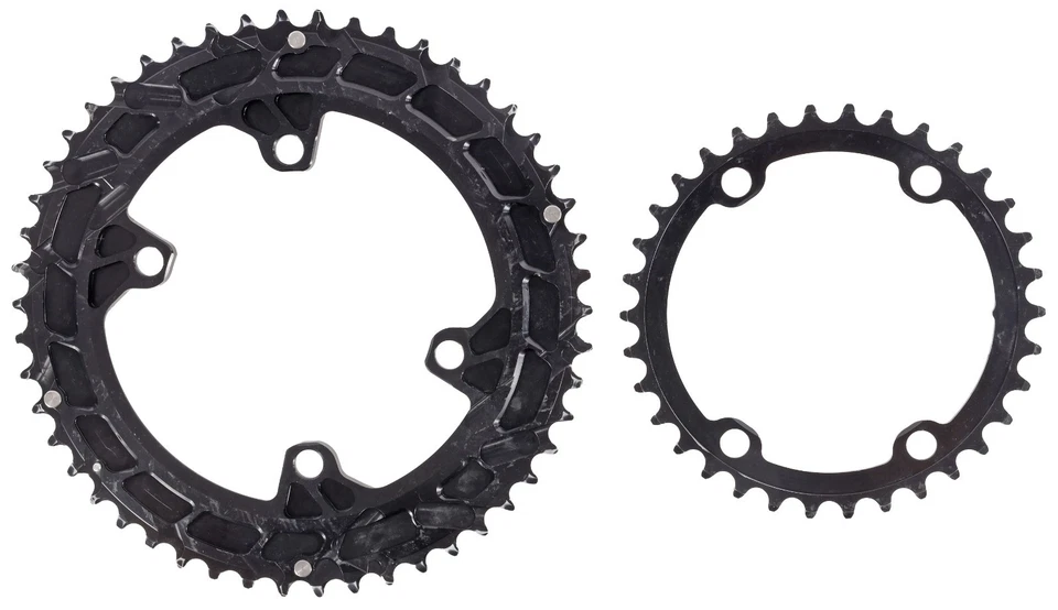 Rotor Round NoQ 50/34T Road Bike Chainring SET 11 Speed 110mm BCD 4-Bolt CX - Image 2 of 2
