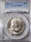 1961-D Franklin Half Dollar PCGS MS-64