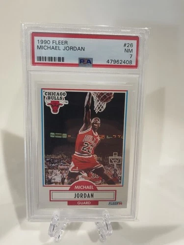 1990-91 Fleer - Michael Jordan #26 Black Line PSA 7 Bulls