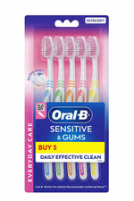 Oral-B Everyday Care Sensitive,Pack of 5, Extra soft bristles Extra Soft Toothbr