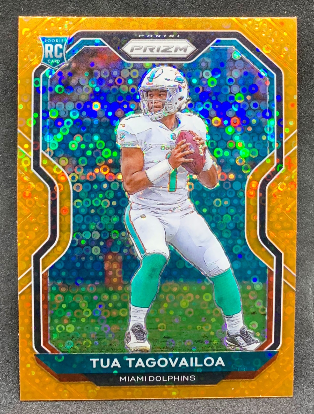 2020 Panini Prizm TUA TAGOVAILOA Dolphins Orange Disco Rookie RC SP #339