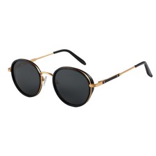 Retro Round Polarized Steampunk Sunglasses for Men Women-Circle Vintage Desig...