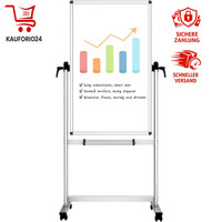 Mobiles Whiteboard Doppelseitig Magnetisch Alurahmen 120 X 60 Cm BüRo Schule