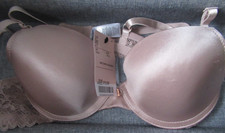 URBAN DUSK PLUNGE BRA BEIGE WIRED LIGHTLY FOAM BACKED 34B