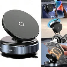 360° Rotatable Car Magnetic Phone Holder Vacuum Magnetic Suction Cup Phone Mount