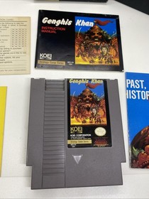 Genghis Khan (Nintendo NES, 1990) Complete CIB KOEI /w Map Manual & Paperwork