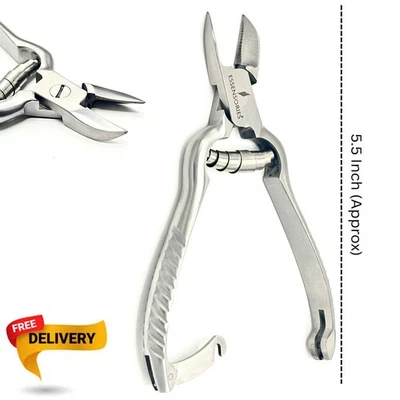 ESSENSORIES Heavy Duty Toenail Clipper for Thick Nails– 5.5" Podiatry Chiropody Nail Cutter