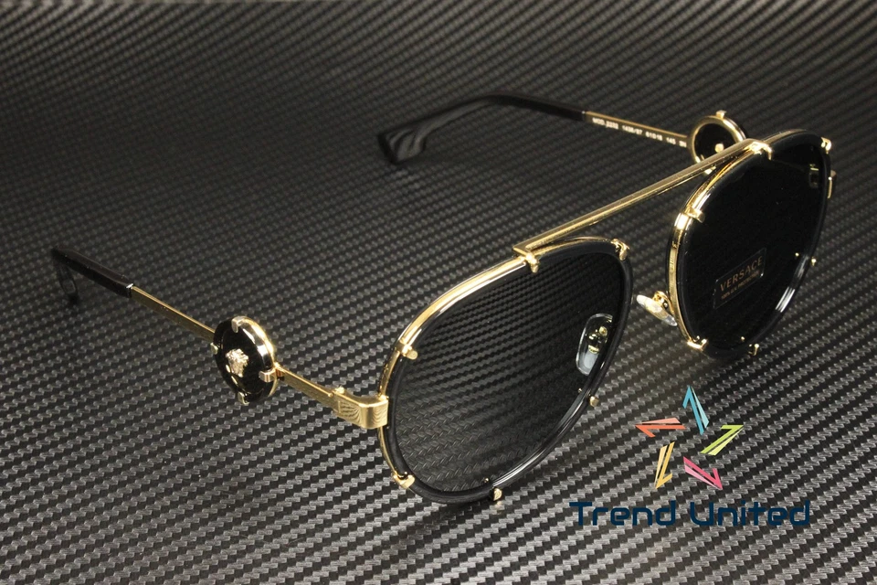 VERSACE VE2232 143887 Black Dark Grey 61 mm Women's Sunglasses - Image 4 of 4