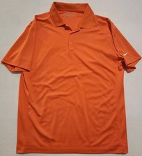 Nike Dri-Fit Orange Golf Polo Shirt Tour Performance Men's Size Large