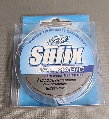 Sufix Ice Magic 1lb. - 100 Yard Monofilament Fishing Line - Clear FREE SHIPPING 