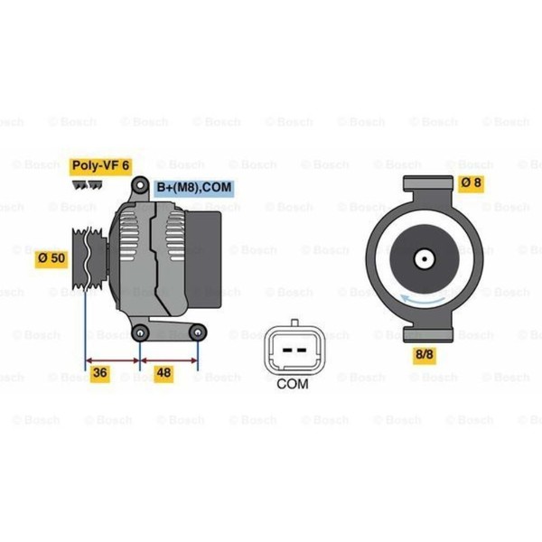 Bosch Generator Lichtmaschine 150A 14V FüR CitroëN C4 Coupe Mini Cabriolet-image