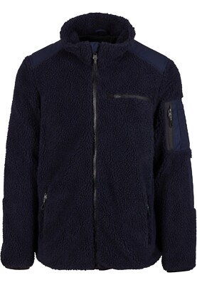 BRANDIT Men's Ramble Navy Teddy Fleece Jacket Jacket