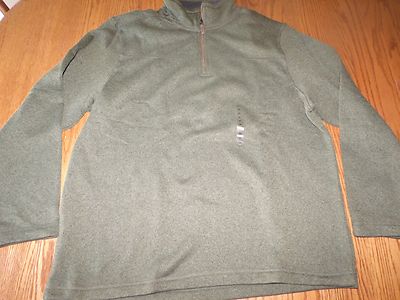 New Mens G.H. Bass & Co Green Four Leaf Clover Sweater Fleece Quarter Zip 2XL