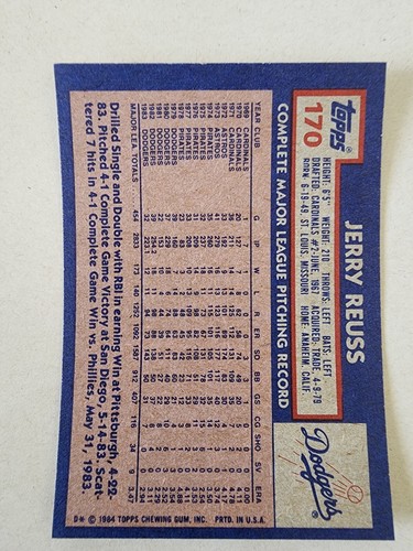 1984 Topps Baseball U-Pick From Drop Down Menu Set Break 1-200 Free CS EX-NM+ - Picture 343 of 403