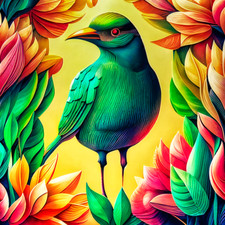 Printable, Digital Download, *.PNG File - Paper Birds Fine Art Collection: #43