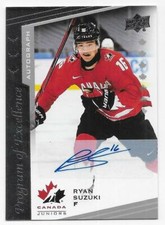 21/22 UD TEAM CANADA JUNIORS POE AUTOGRAPH PARALLEL (#101-140) U-Pick From List