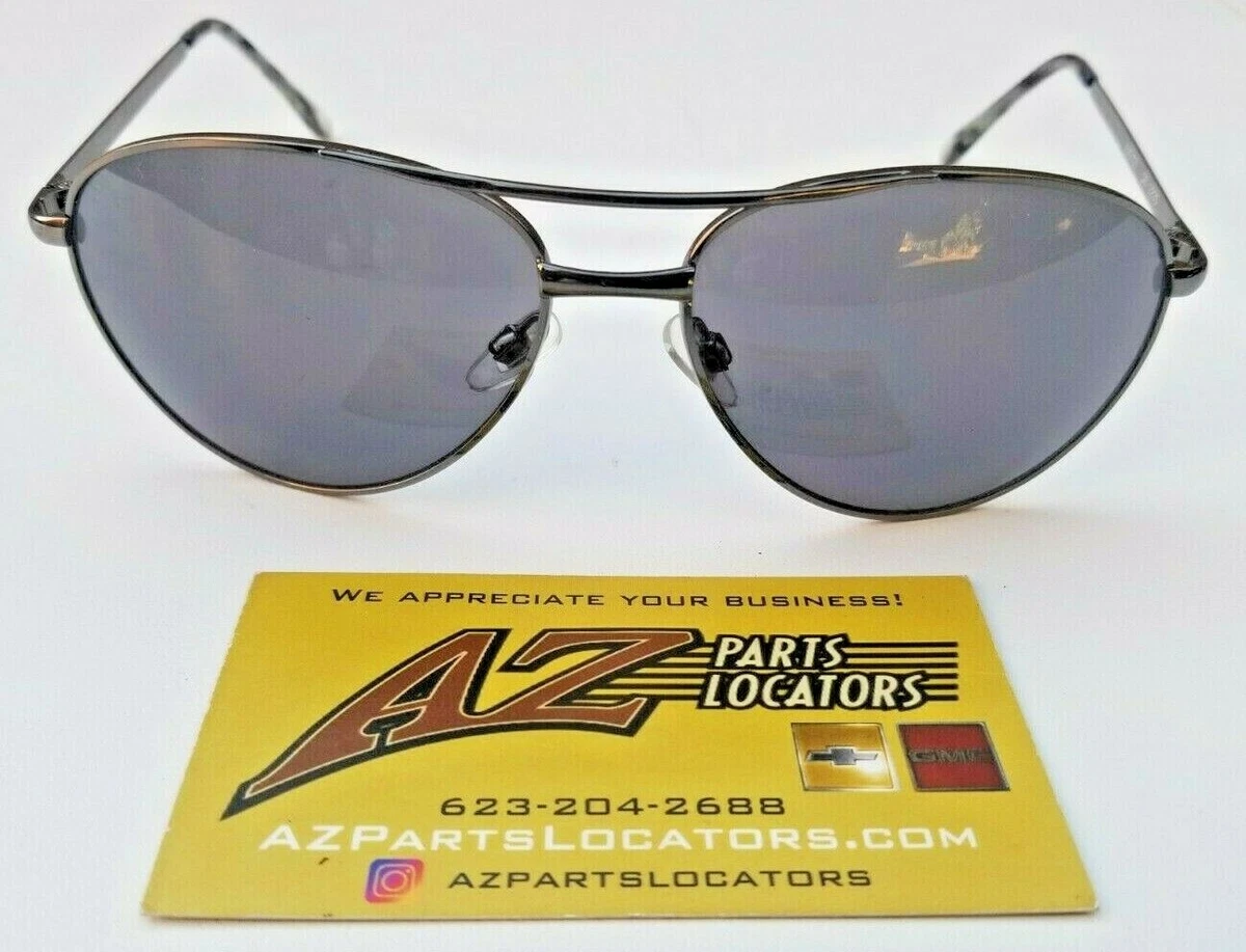 Vintage Foster Grant Aviator Sunglasses KM0107 G6 2235 Charcoal Grey Black Lens