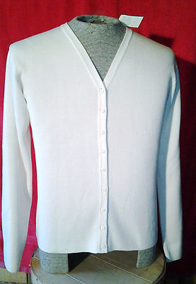 New Women's Erik Spencer Beige Off White Cardigan Sweater Size XL