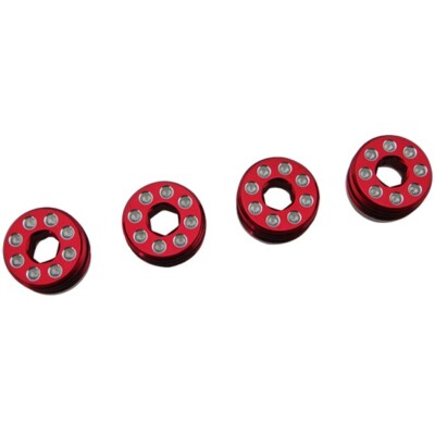 Hot Racing AON21N02 Aluminum Delrin Cap Hub Nut Red : Kraton / Outcast / Senton