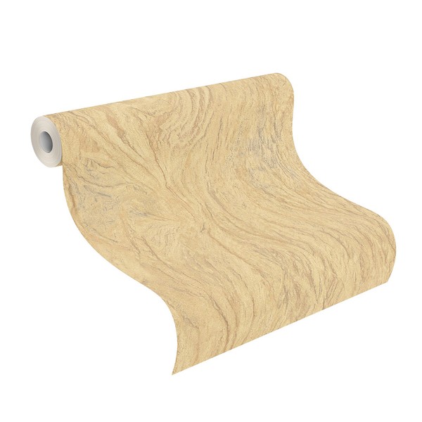 Rasch Tapete Selection 503937 Gold Beige Creme Stylisch Baumstamm-Optik Vlies-image
