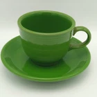 FIESTA Fiestaware Shamrock Green Tea Coffee Cup Mug & Saucer Homer Laughlin 6 oz