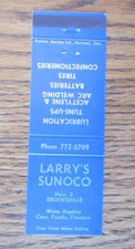 LARRY'S SUNOCO GAS STATION MATCHBOOK COVER: DECEWSVILLE, ONTARIO MATCHCOVER -B23