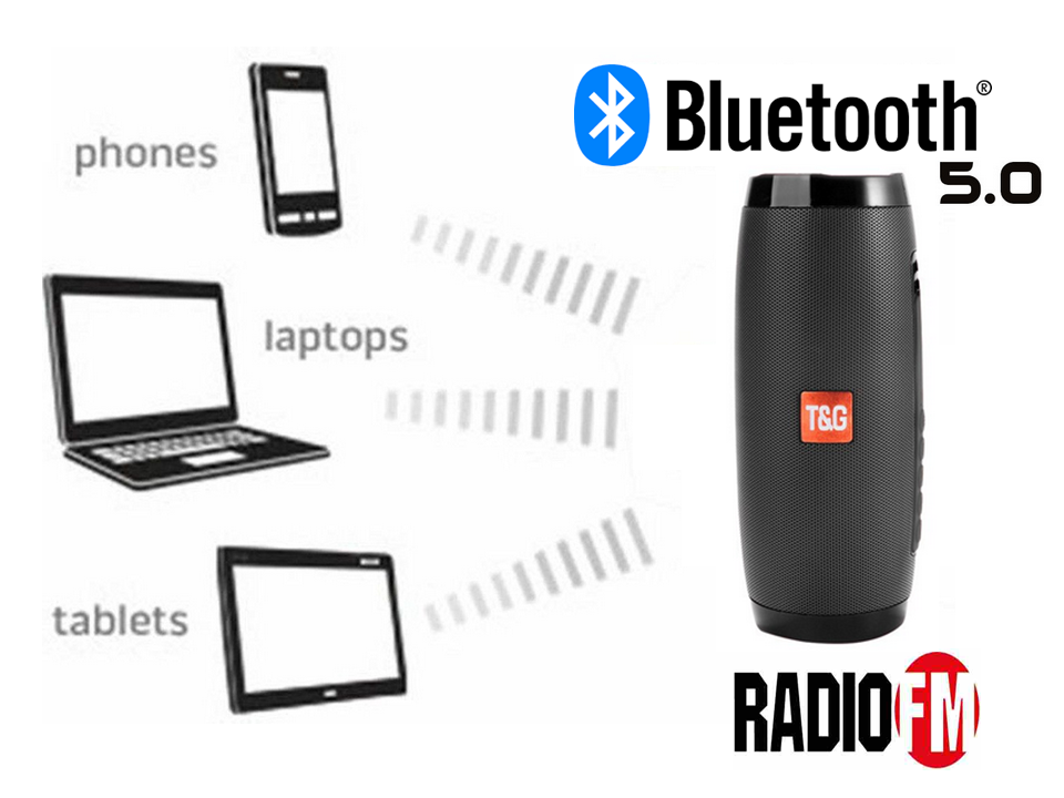 T&G TG117 Altoparlante Portatile Bluetooth Wireless Basso Impermeabile USB - Foto 3