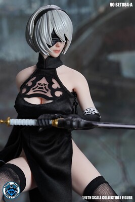 1/6 Scale SUPER DUCK Sexy Female Automata 2B Clothing & Head Set Fit Phicen body