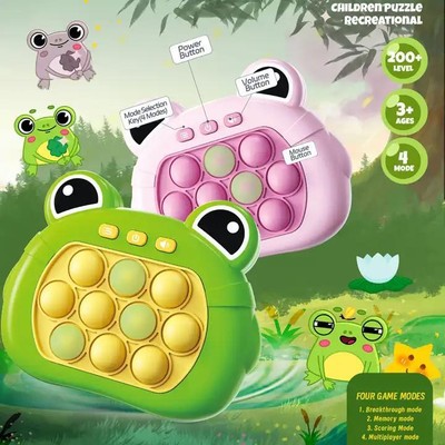 Pop Push it Game Fidget Toy Controller Sensory Electronic 200+ levels Cute FROG