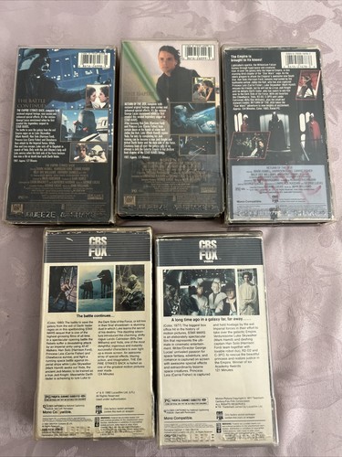 Star Wars. Trilogy Lot Of 5 Vhs Movies 2 Red Tag! - Picture 2 of 8