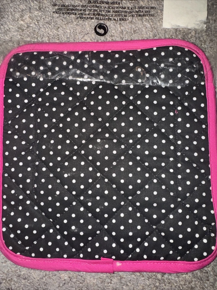 Almohadilla para horno Pampered Chef Paisley lunares 1366 látigo cáncer promoción Foto 2 de 3