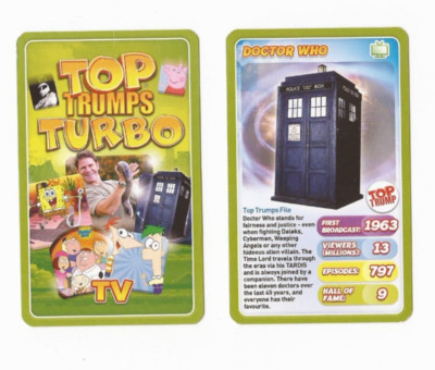 TOP TRUMPS TURBO ~ TV ~ DOCTOR WHO CARD