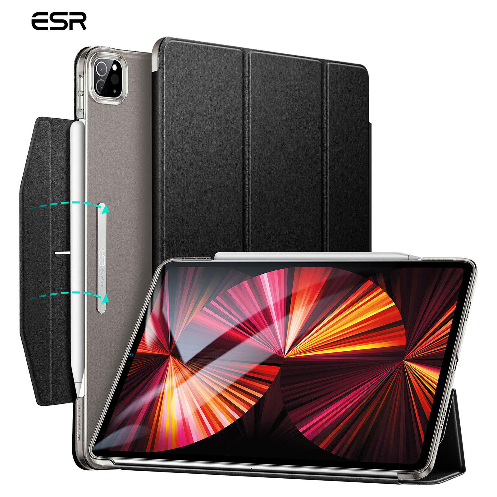 ESR Smart Case for iPad Pro 11 inch 2021, Yippee Trifold Magnetic Stand Cover