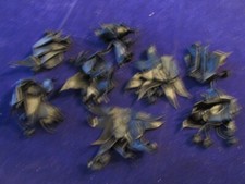 Vtg Millinery Flower Collection Black Satiny Pads w/Flat Backs w/Vel Japan H4632