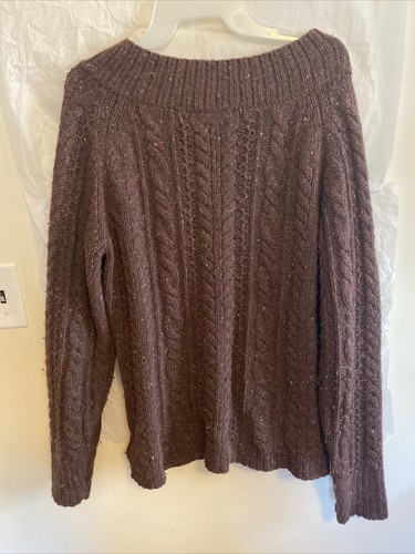 Eddie Bauer Womens Brown Sweater Medium - Picture 4 of 4